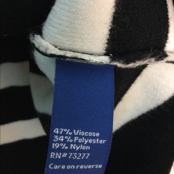 Ladies Apt. 9 Large 12 - 14 Crewneck Sweater Striped Black White Long Sleeve NWT - Picture 11 of 12